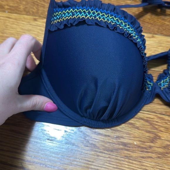 NWT Aerie Navy Blue Perkier Pushup Padded Wired Bikini Top Size 36B - Picture 2 of 6
